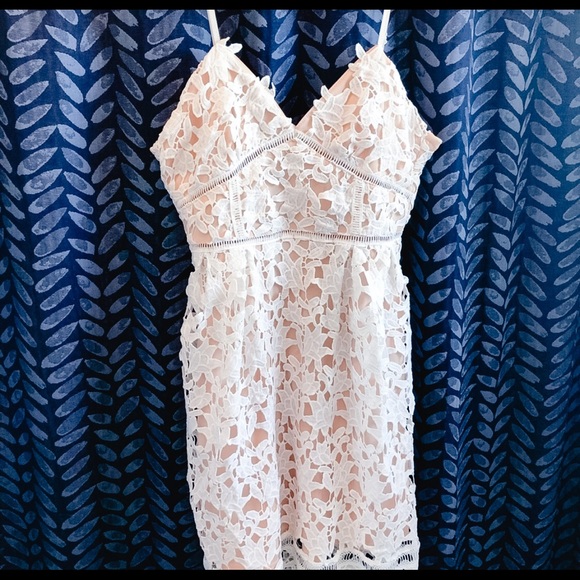 LACE MIDI DRESS - Picture 2 of 8